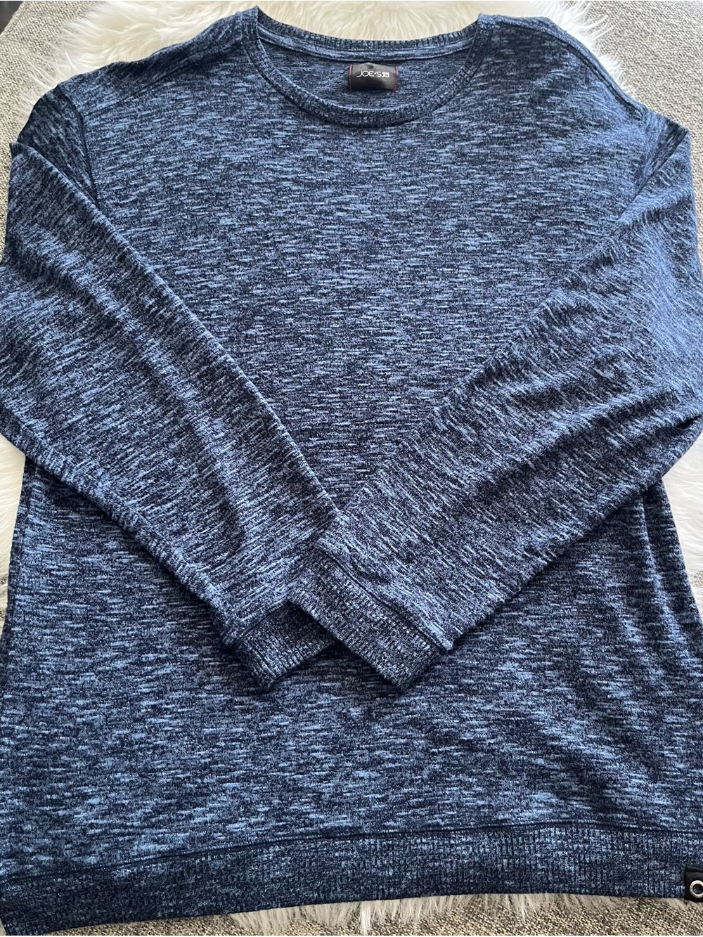 Joe's Jeans Men's Blue Heathered Crewneck Sweater